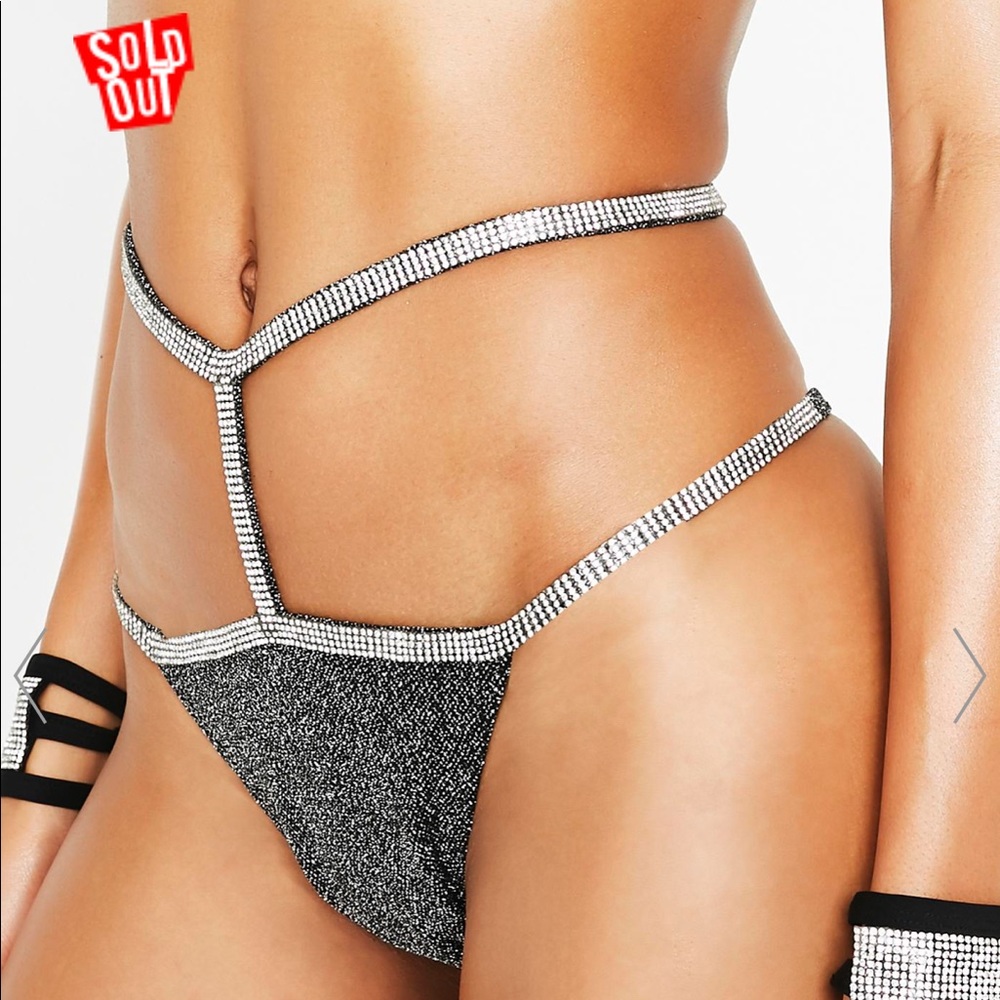 Very rich bish rhinestone panties